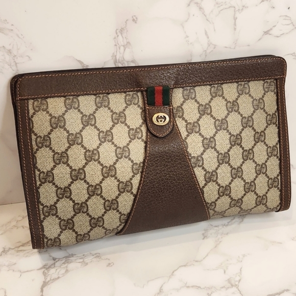 Gucci GG Sherry Line Vintage Clutch - Picture 1 of 13